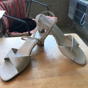 GUC, Size 10M, Champagne, “NY Transit” Sandals